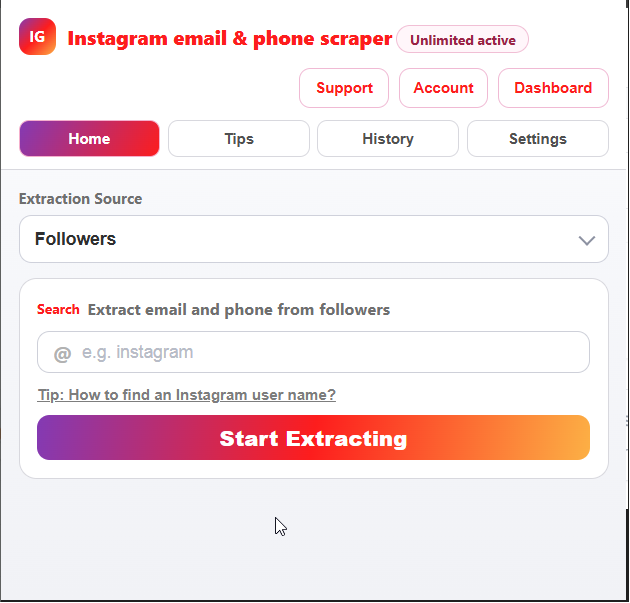 instagram data extractor image